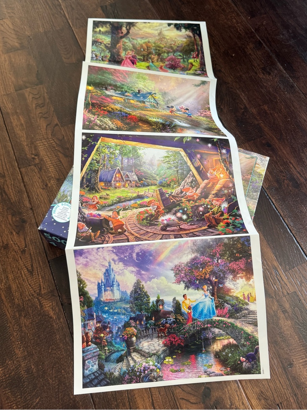 Disney Thomas Kinkade 4-Pack 500-Piece Jigsaw Puzzles – Character Scenes - Picture 3 of 14